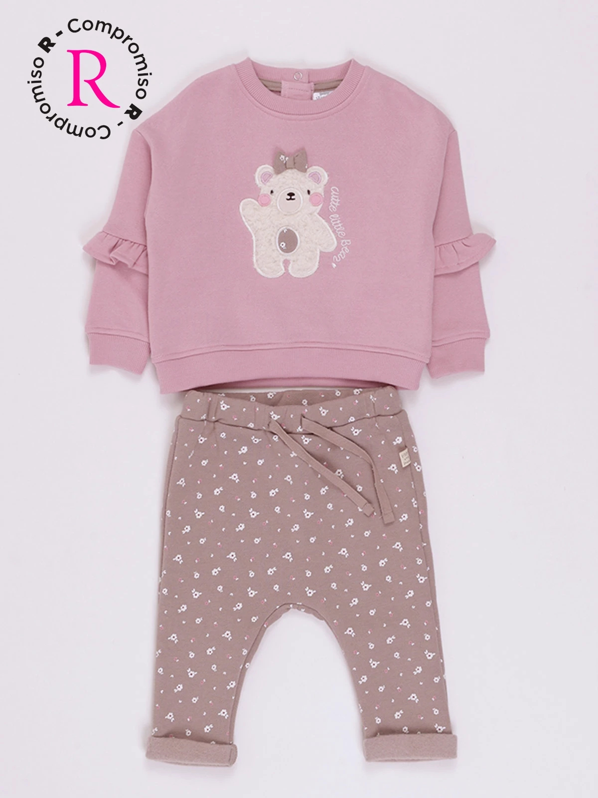 CONJUNTO APP FRANELA POLERA + PANTALON BEBE NIÑA BABY HARVEST - 1