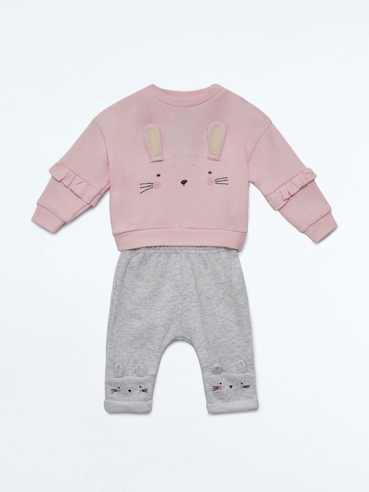 CONJUNTO PLAY FRANELA POLERA + PANTALÓN BEBE NIÑA BABY HARVEST - 1