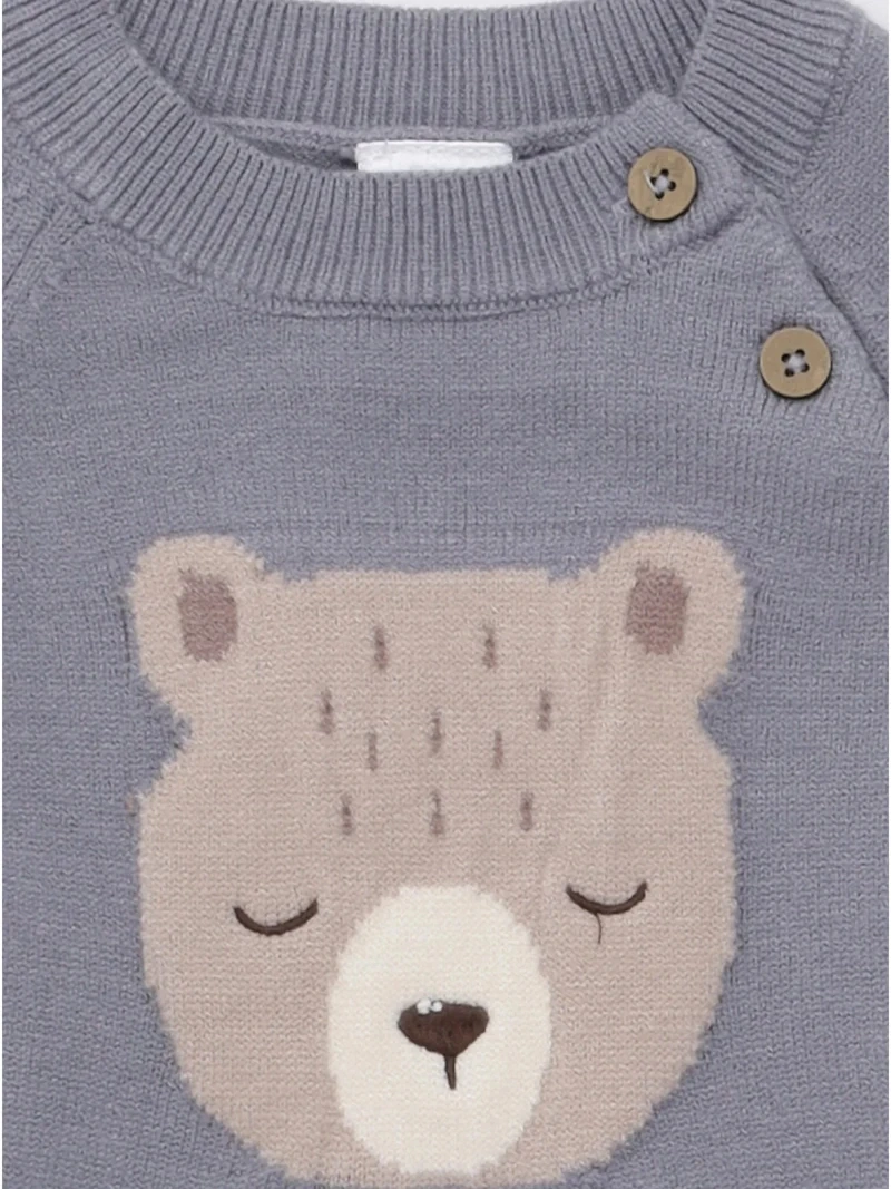 CONJUNTO BEAR TEJIDO POLERA + PANTALÓN BEBÉ NIÑO BABY HARVEST - 3