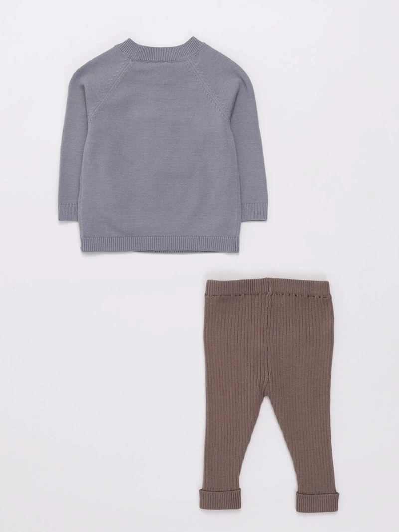CONJUNTO BEAR TEJIDO POLERA + PANTALÓN BEBÉ NIÑO BABY HARVEST - 2