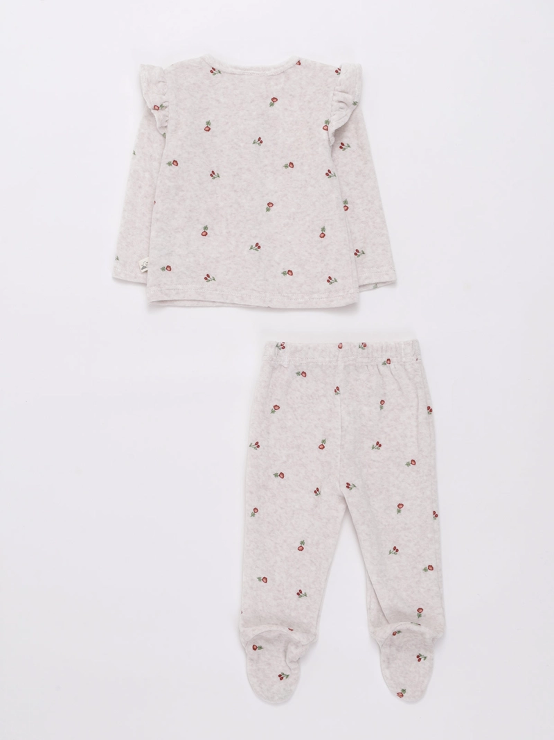 CONJUNTO PLUSH CHOMPA + PANTALON BEBE NIÑA BABY HARVEST - 2