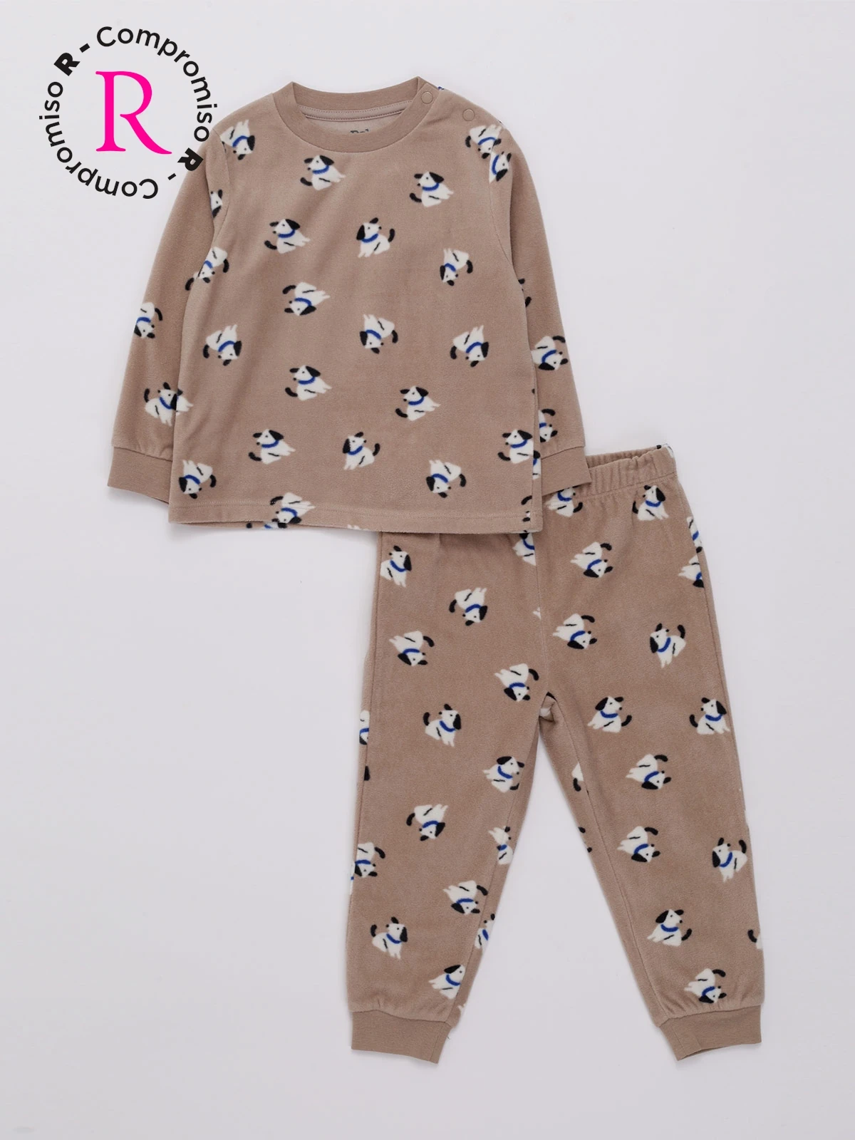 PIJAMA POLAR FULL PRINT PERRITOS BEBE NIÑO BABY HARVEST - 1