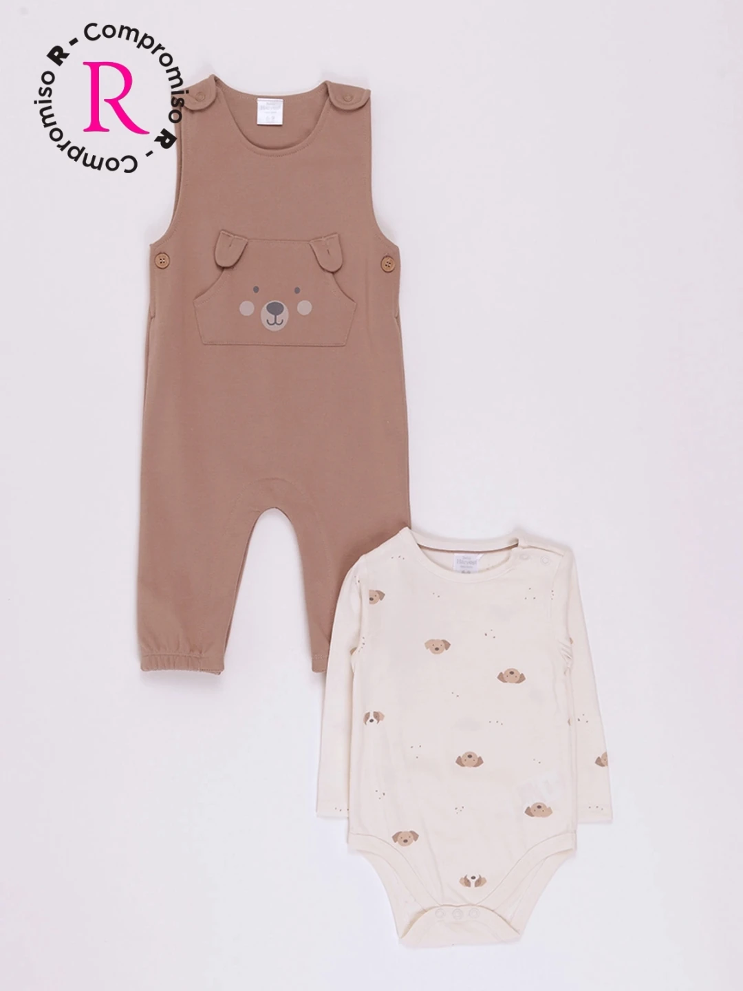 CONJUNTO PUPPY FRANELA POLERA + PANTALÓN BEBÉ NIÑO BABY HARVEST - 1
