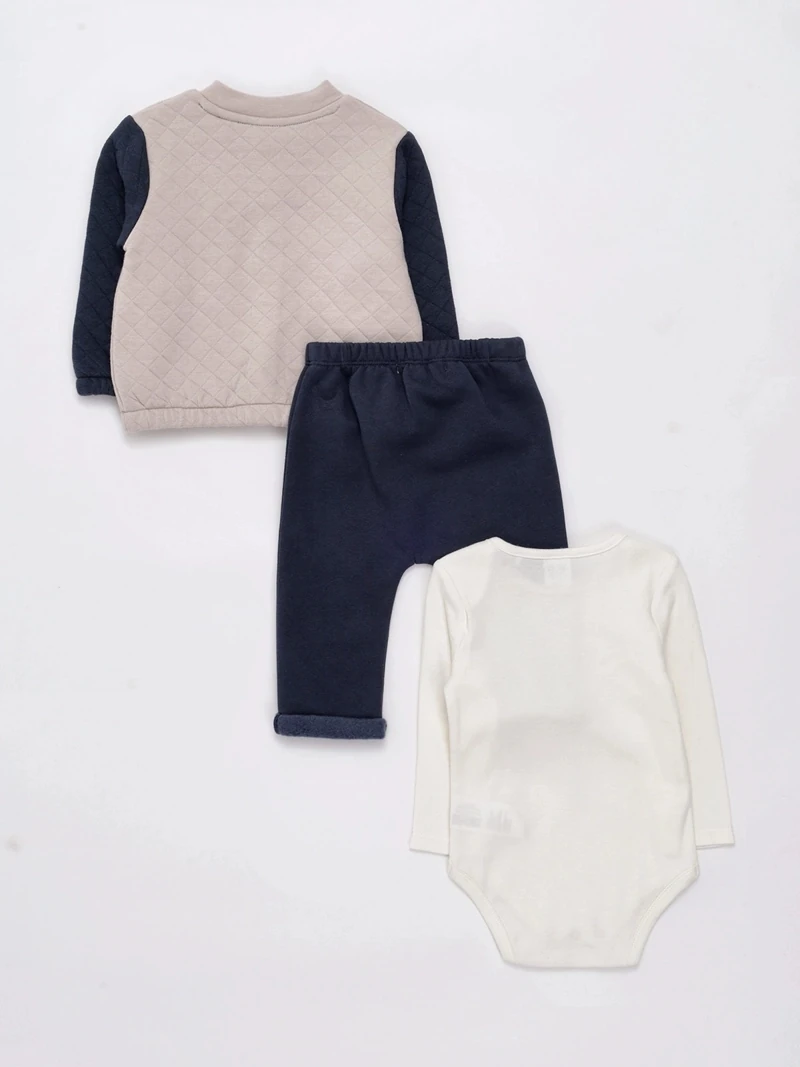 CONJUNTO PUPPY CASACA + BODY + PANTALÓN BEBÉ NIÑO BABY HARVEST - 2