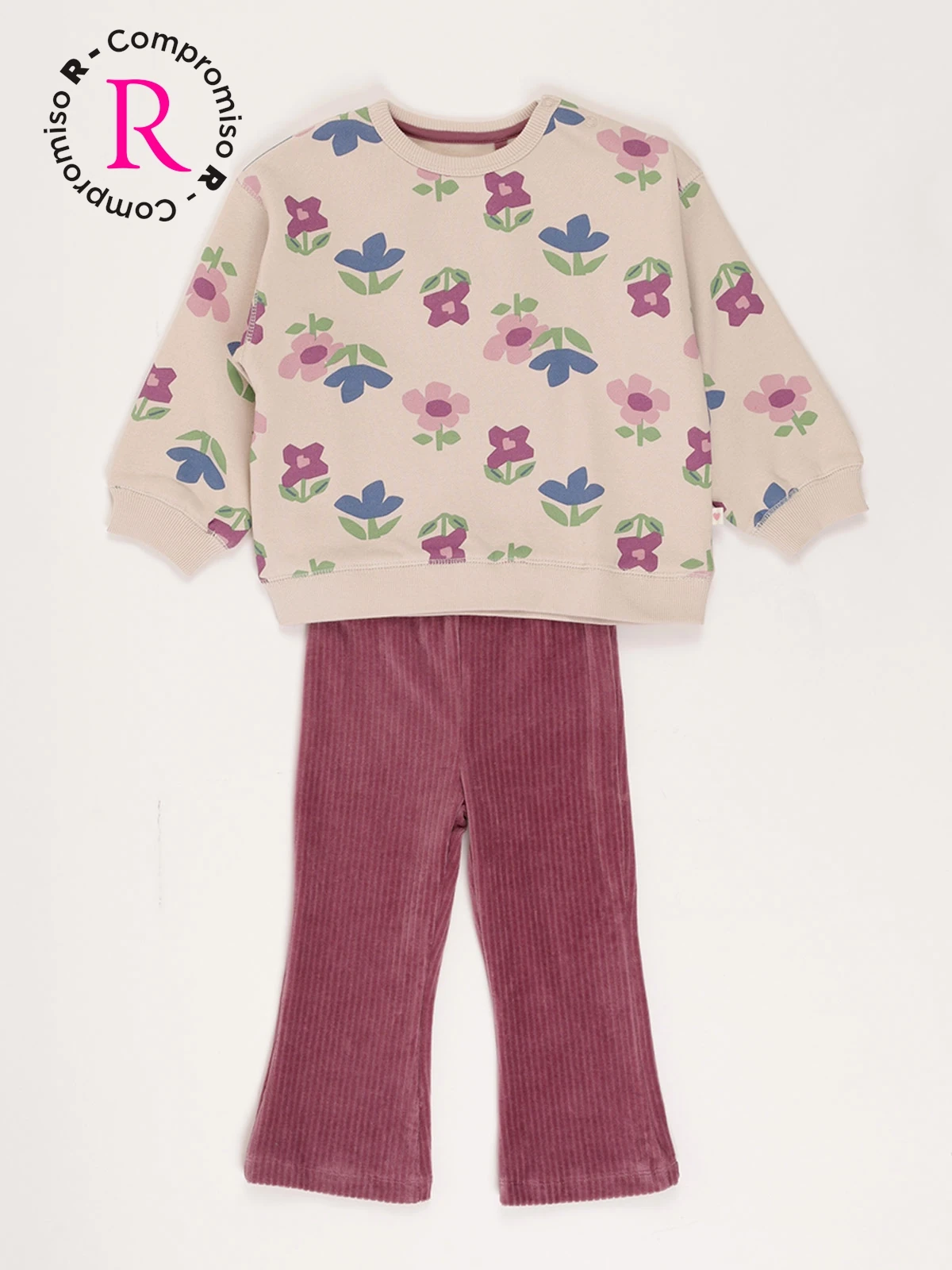 CONJUNTO FLARE POLERA + PANTALON BEBÉ NIÑA BABY HARVEST - 1