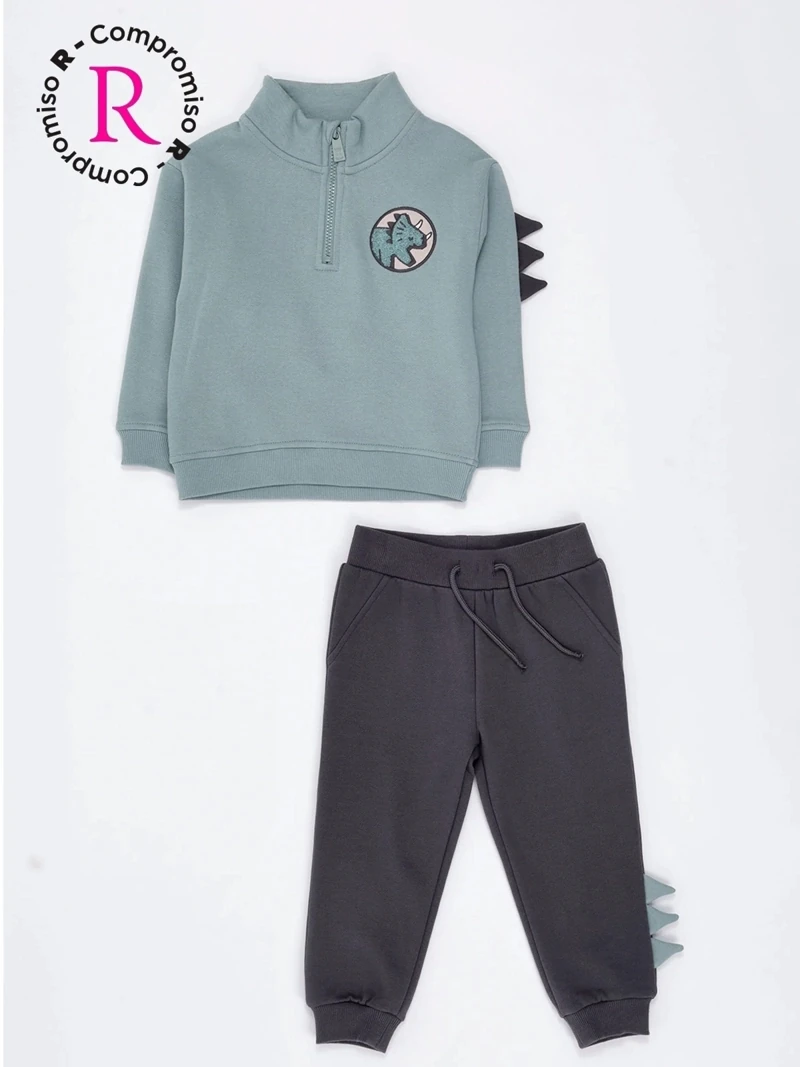 CONJUNTO PLAY DINO POLERA + PANTALÓN BEBÉ NIÑO BABY HARVEST - 1