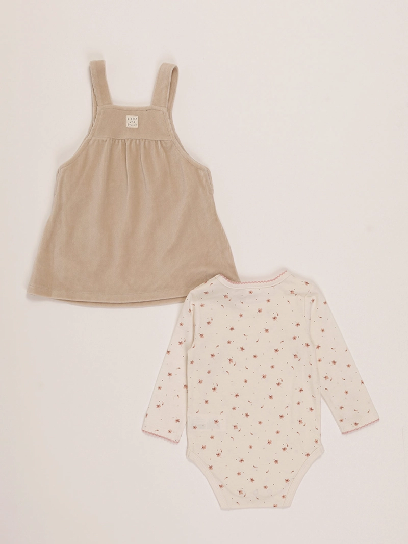 CONJUNTO BODY + OVEROL BEBE NIÑA BABY HARVEST - 2