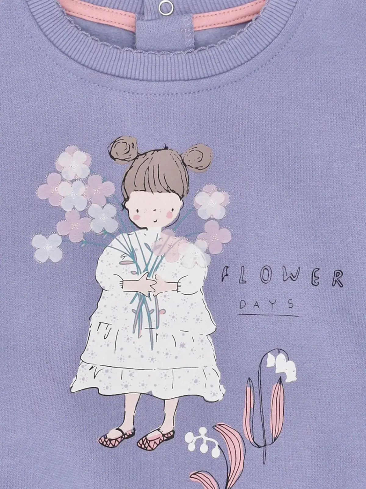 POLERA PETAL FRANELA BEBÉ NIÑA BABY HARVEST - 3