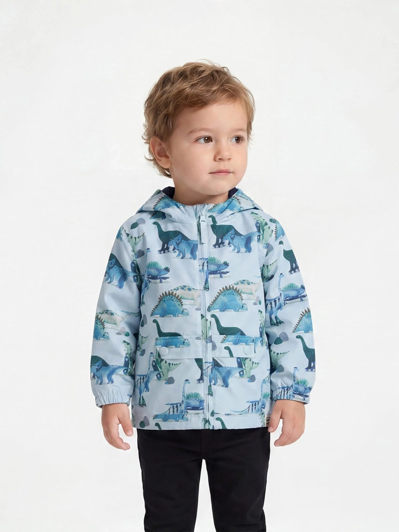CASACA CORTA VIENTO CON CAPUCHA FULL PRINT BEBÉ NIÑO BABY HARVEST - 1
