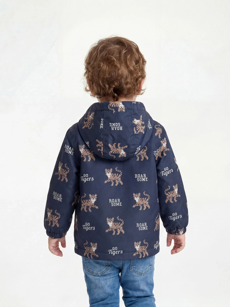 CASACA CORTA VIENTO CON CAPUCHA FULL PRINT BEBÉ NIÑO BABY HARVEST - 2