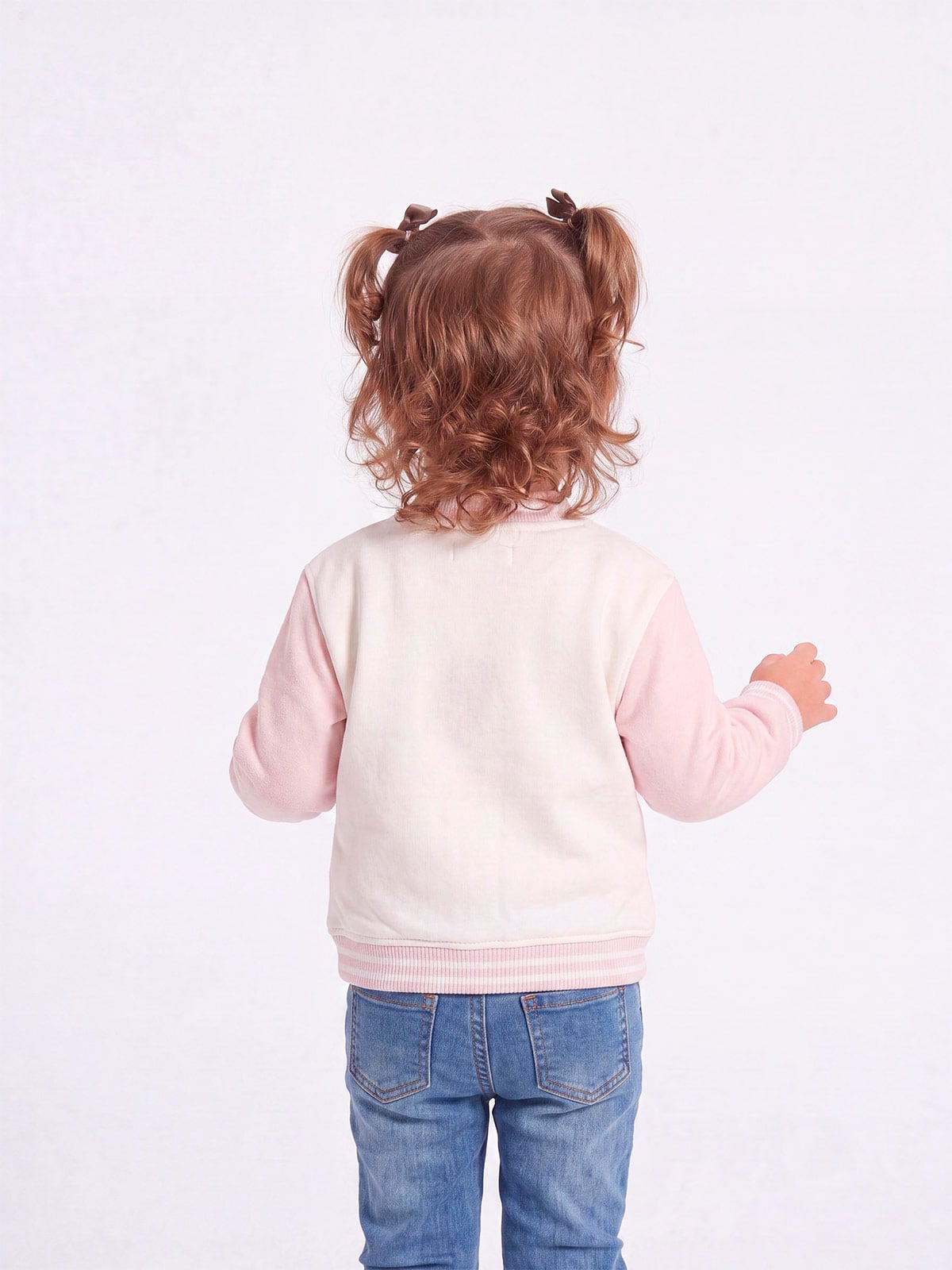CASACA BOMBER COLLEGE FRANELA BEBÉ NIÑA BABY HARVEST - 2