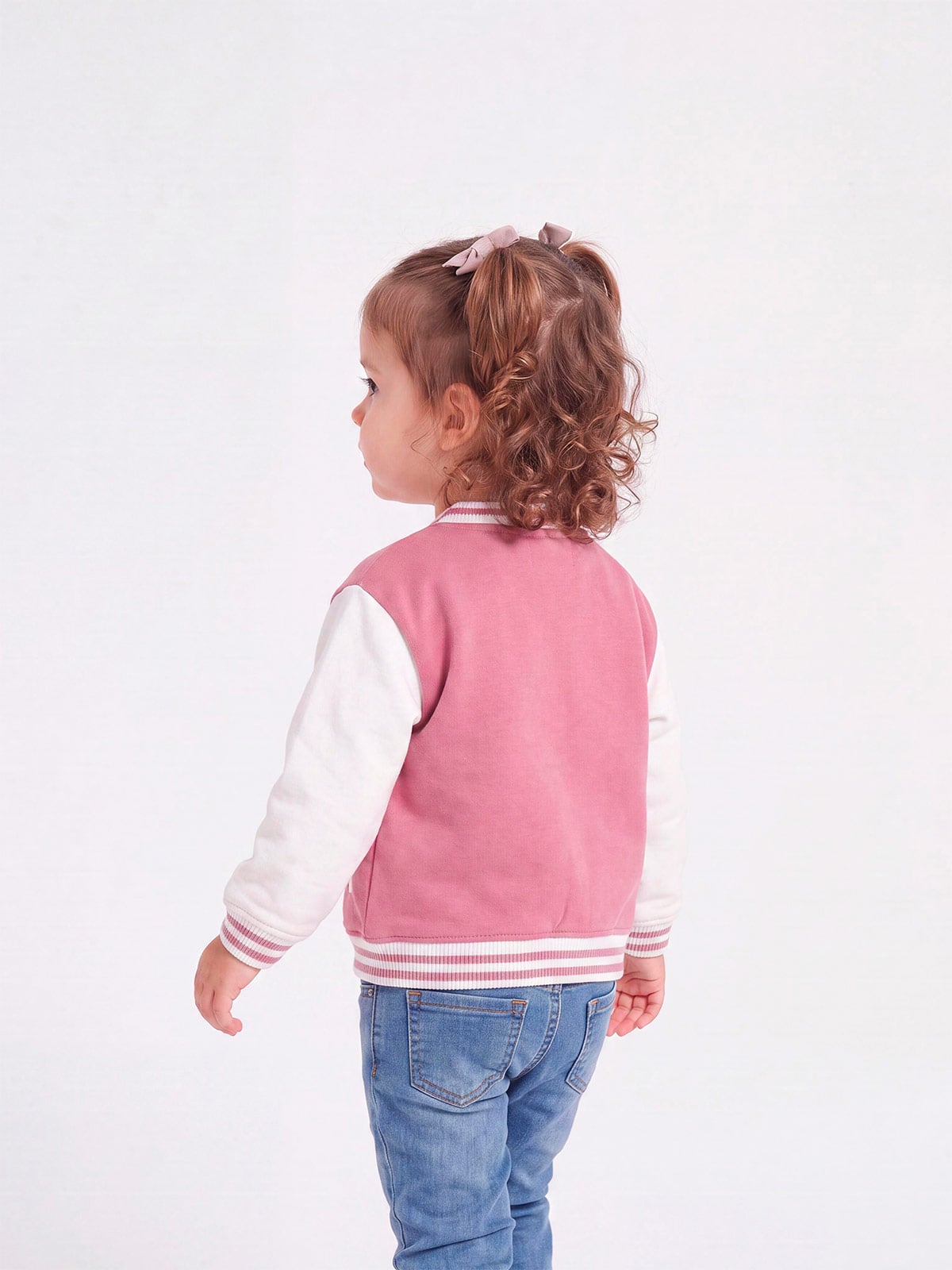 CASACA BOMBER COLLEGE FRANELA BEBÉ NIÑA BABY HARVEST - 2