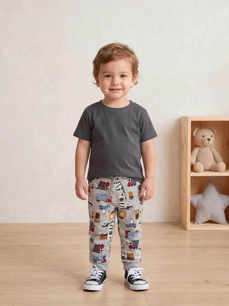PANTALÓN DE BUZO PLAY FULL PRINT FRANELA BEBÉ NIÑO BABY HARVEST - 1