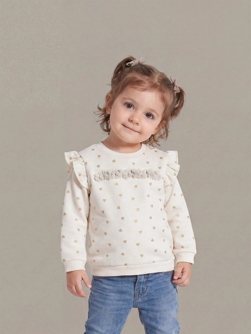 POLERA PETAL FRANELA BEBÉ NIÑA BABY HARVEST - 1