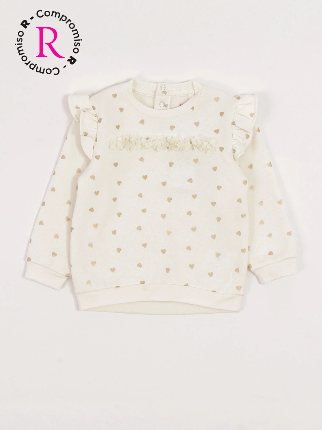 POLERA PETAL FRANELA BEBÉ NIÑA BABY HARVEST - 3