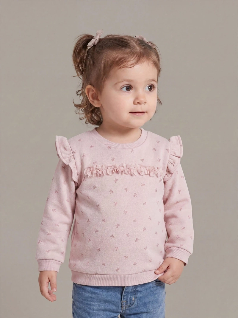POLERA PETAL FRANELA BEBÉ NIÑA BABY HARVEST - 1