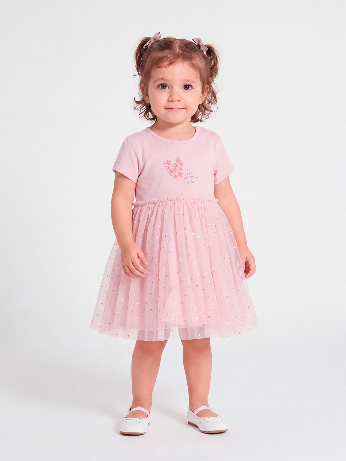 VESTIDO ALGODÓN NIÑA BABY HARVEST MANGA CORTA - 1