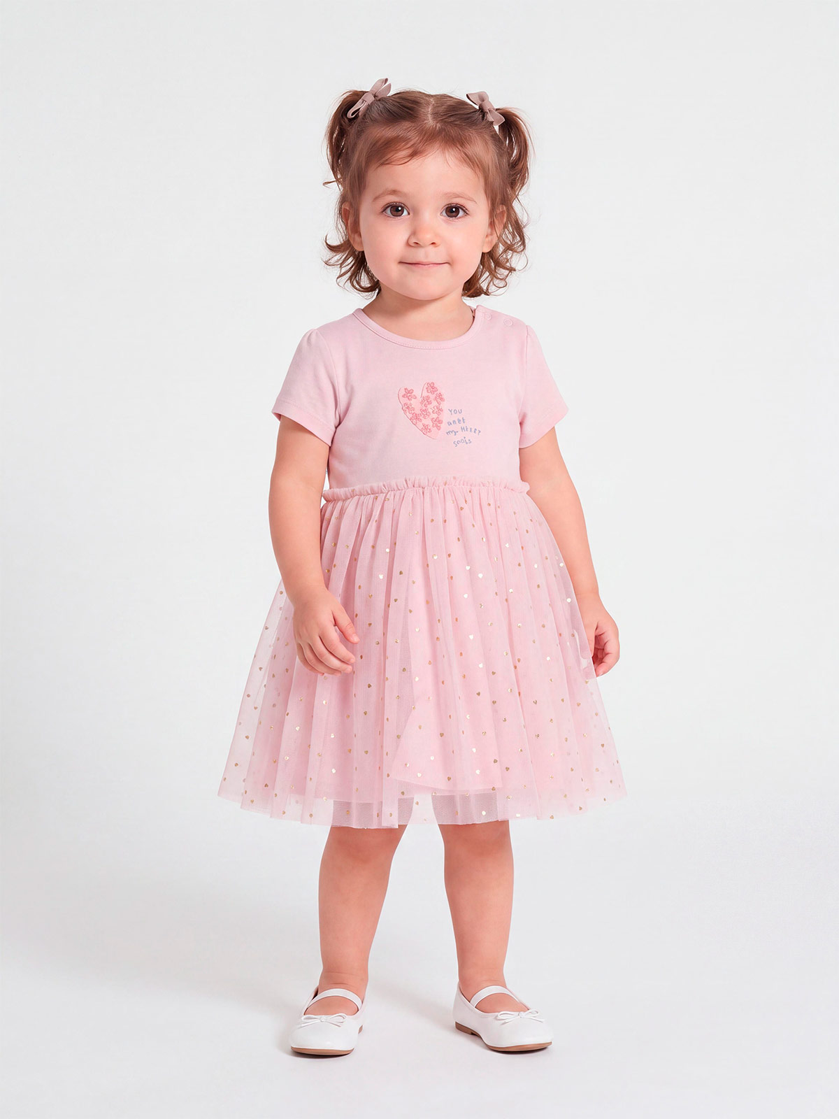 VESTIDO ALGODÓN NIÑA BABY HARVEST MANGA CORTA - 1