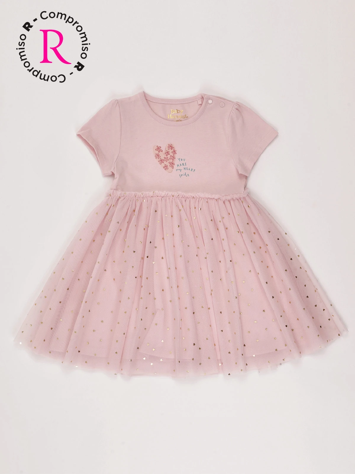 VESTIDO ALGODÓN NIÑA BABY HARVEST MANGA CORTA - 3