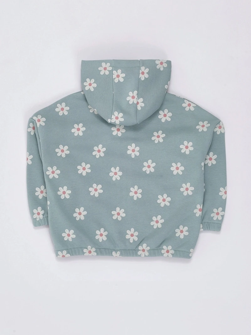 POLERA CON CIERRE Y CAPUCHA FULL PRINT BEBÉ NIÑA BABY HARVEST - 4