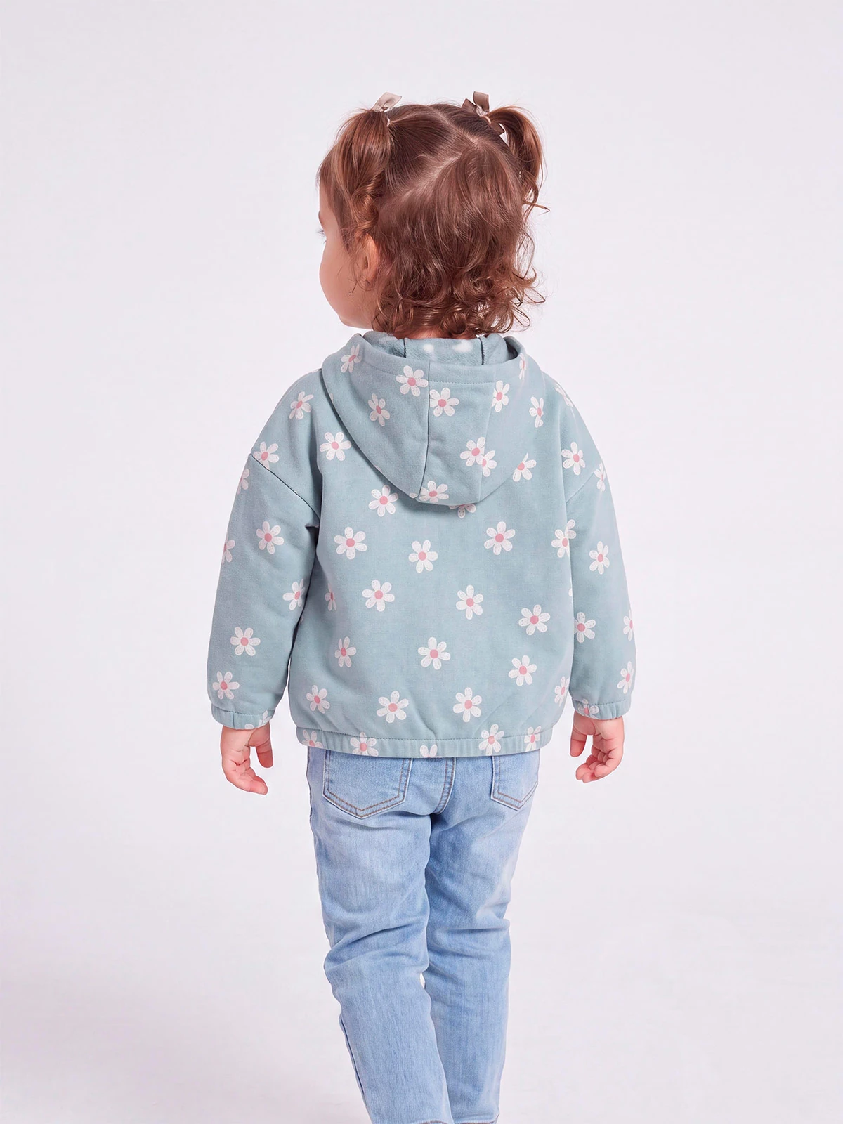 POLERA CON CIERRE Y CAPUCHA FULL PRINT BEBÉ NIÑA BABY HARVEST - 2