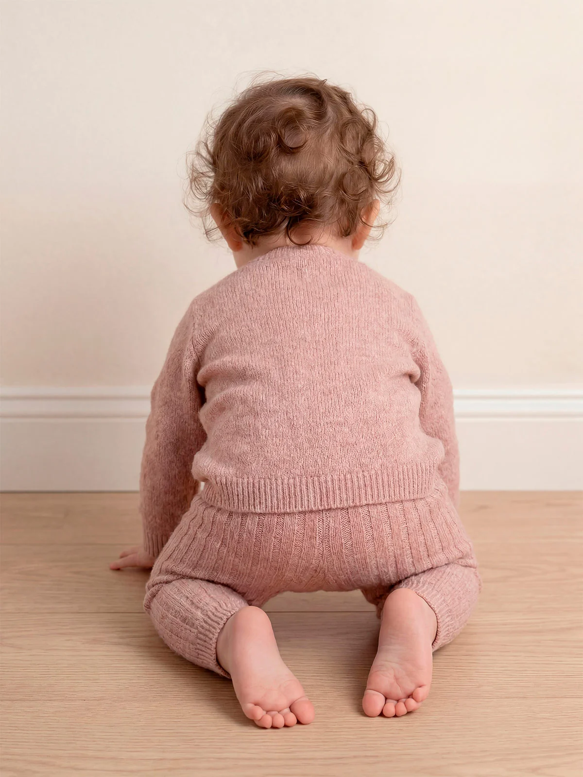 CONJUNTO TEJIDO CHOMPA + PANTALÓN BEBÉ NIÑA BABY HARVEST - 2