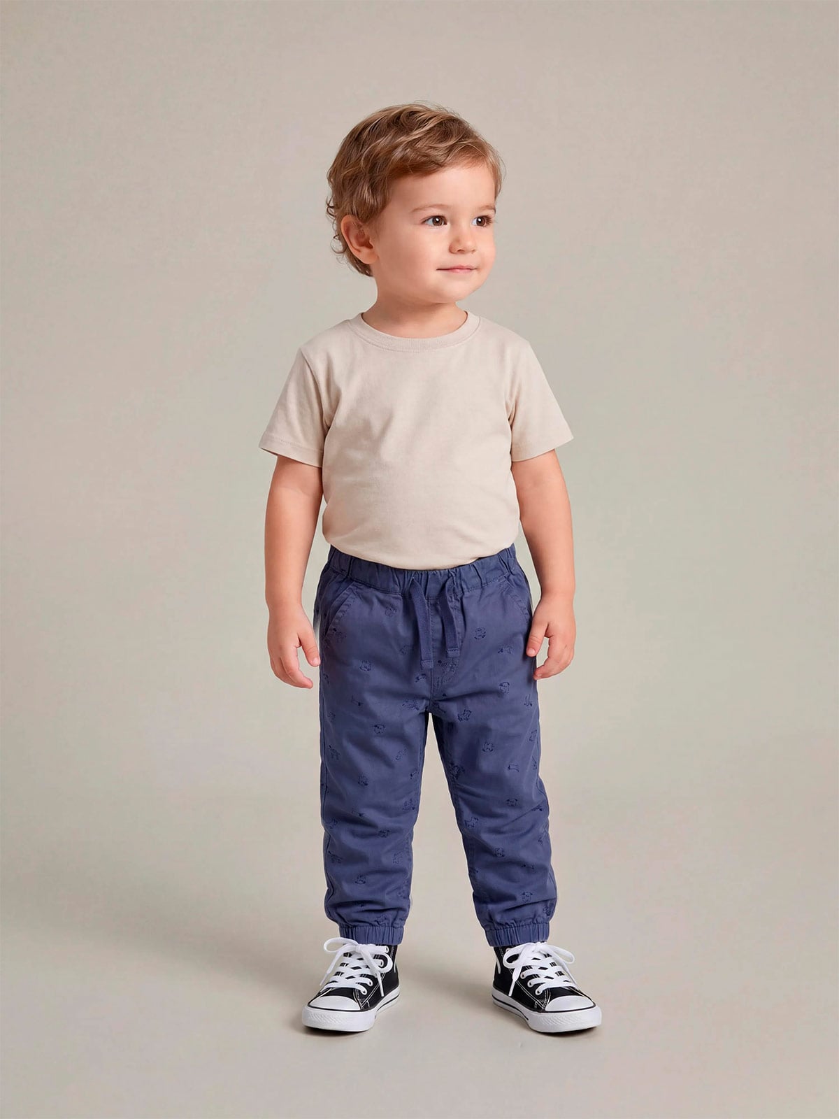 PANTALÓN ALGODÓN NIÑO BABY HARVEST PUÑO - 1