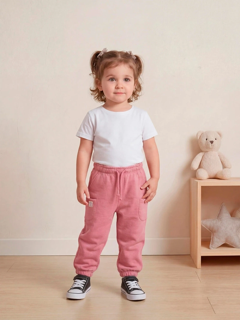 PANTALÓN DE BUZO PLAY FRANELA BEBÉ NIÑA BABY HARVEST - 1
