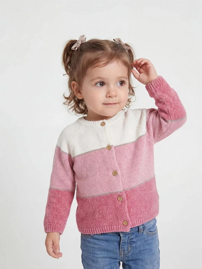 CHOMPA CARDIGAN CHENILLE BEBÉ NIÑA BABY HARVEST - 1