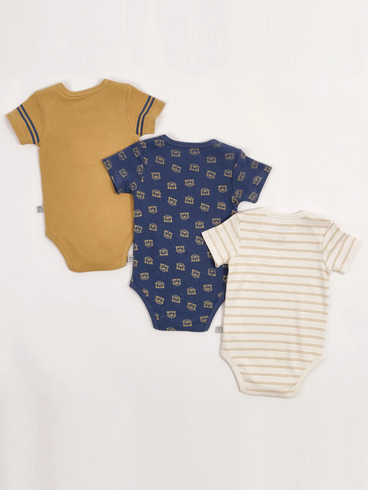 PACK X3 BODY ALGODÓN NIÑO BABY HARVEST MANGA CORTA - 2