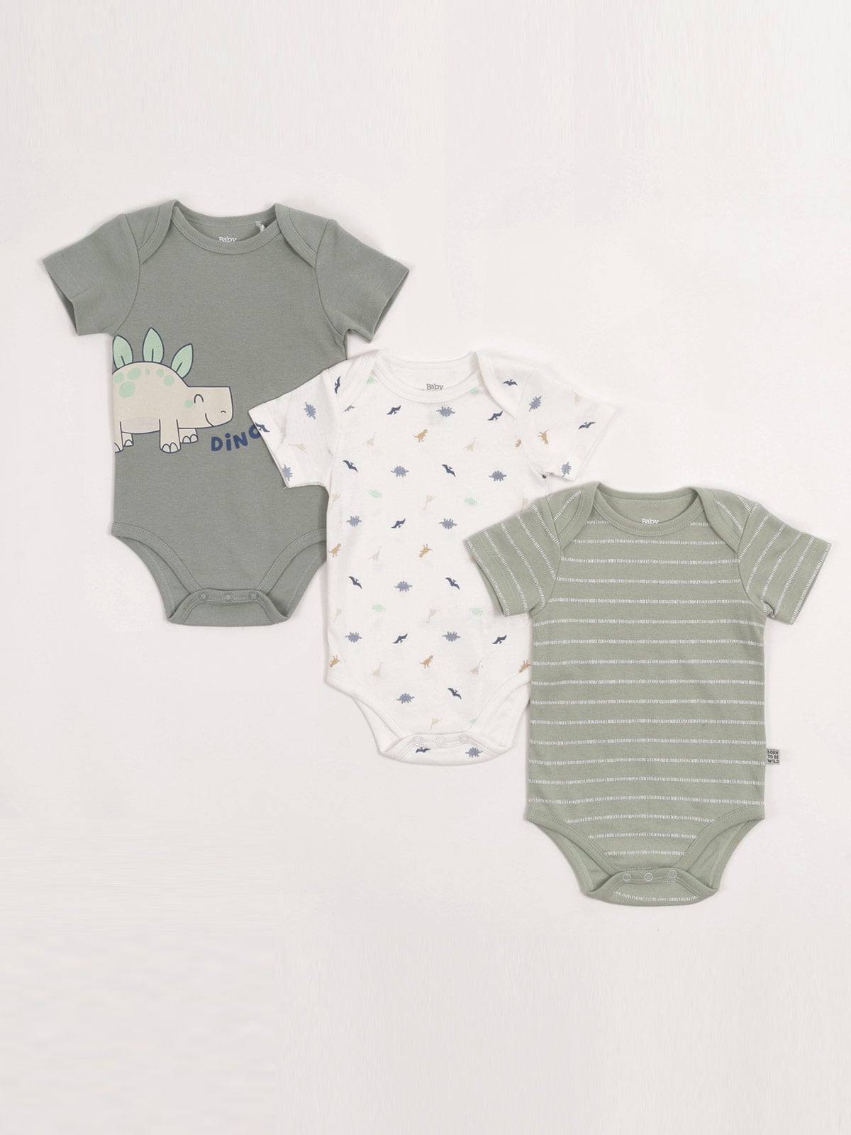 PACK X3 BODY ALGODÓN NIÑO BABY HARVEST MANGA CORTA - 1