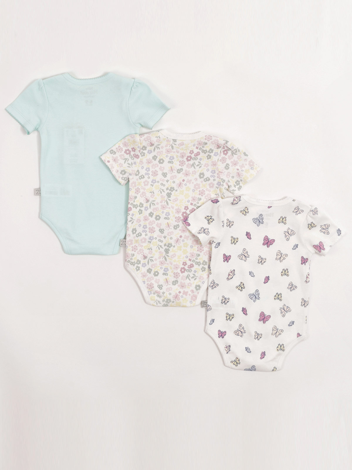 PACK X3 BODY ALGODÓN NIÑA BABY HARVEST MANGA CORTA - 2