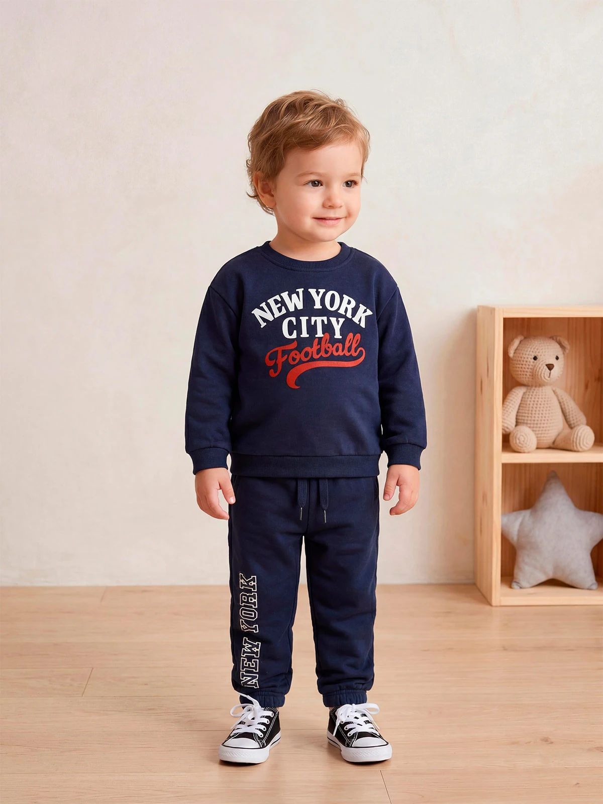 CONJUNTO CITY POLERA + BUZO FRANELA BEBÉ NIÑO BABY HARVEST - 1