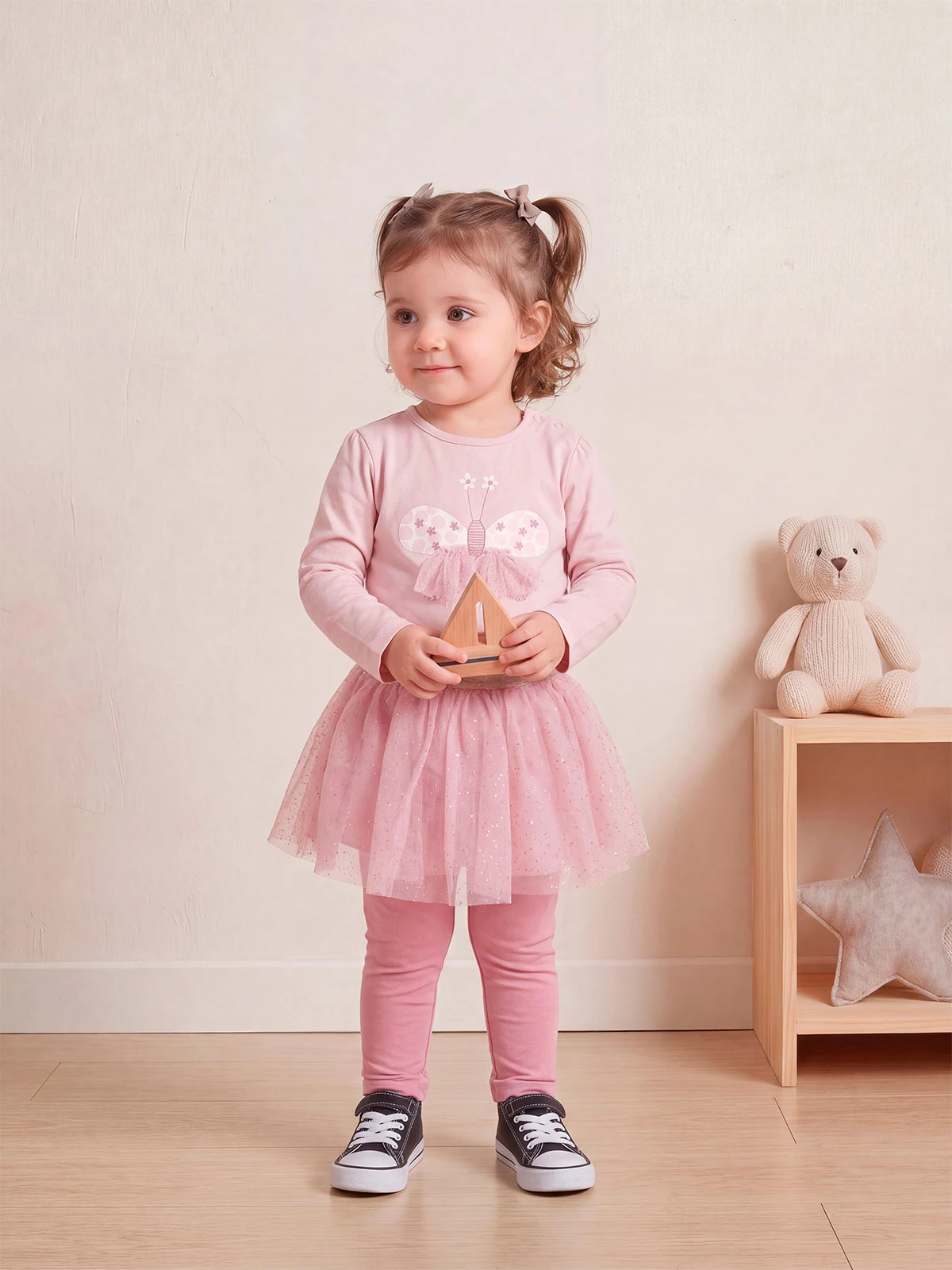 CONJUNTO POLO + LEGGINS ALGODÓN NIÑA BABY HARVEST - 1
