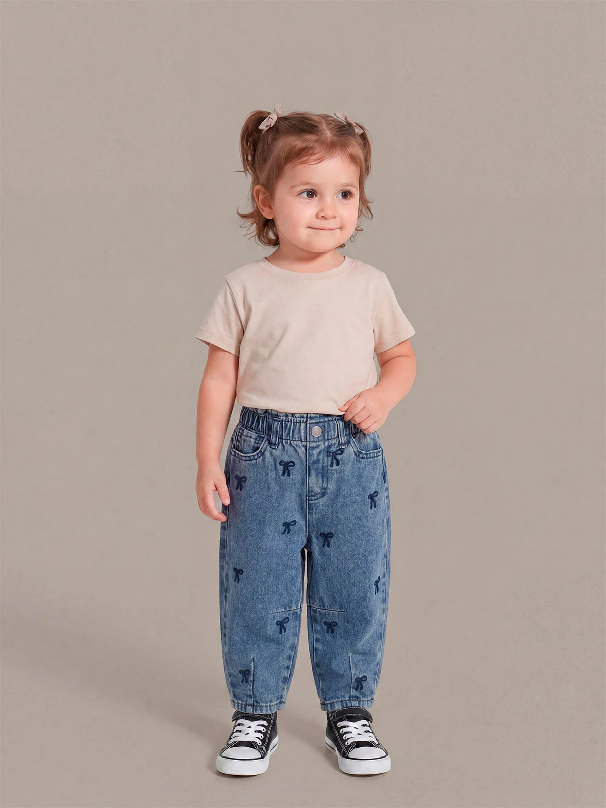 JEANS ALGODÓN NIÑA BABY HARVEST BORDADO - 1