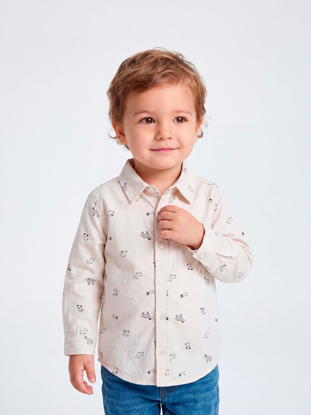 CAMISA MANGA LARGA ALGODÓN NIÑO BABY HARVEST - 1