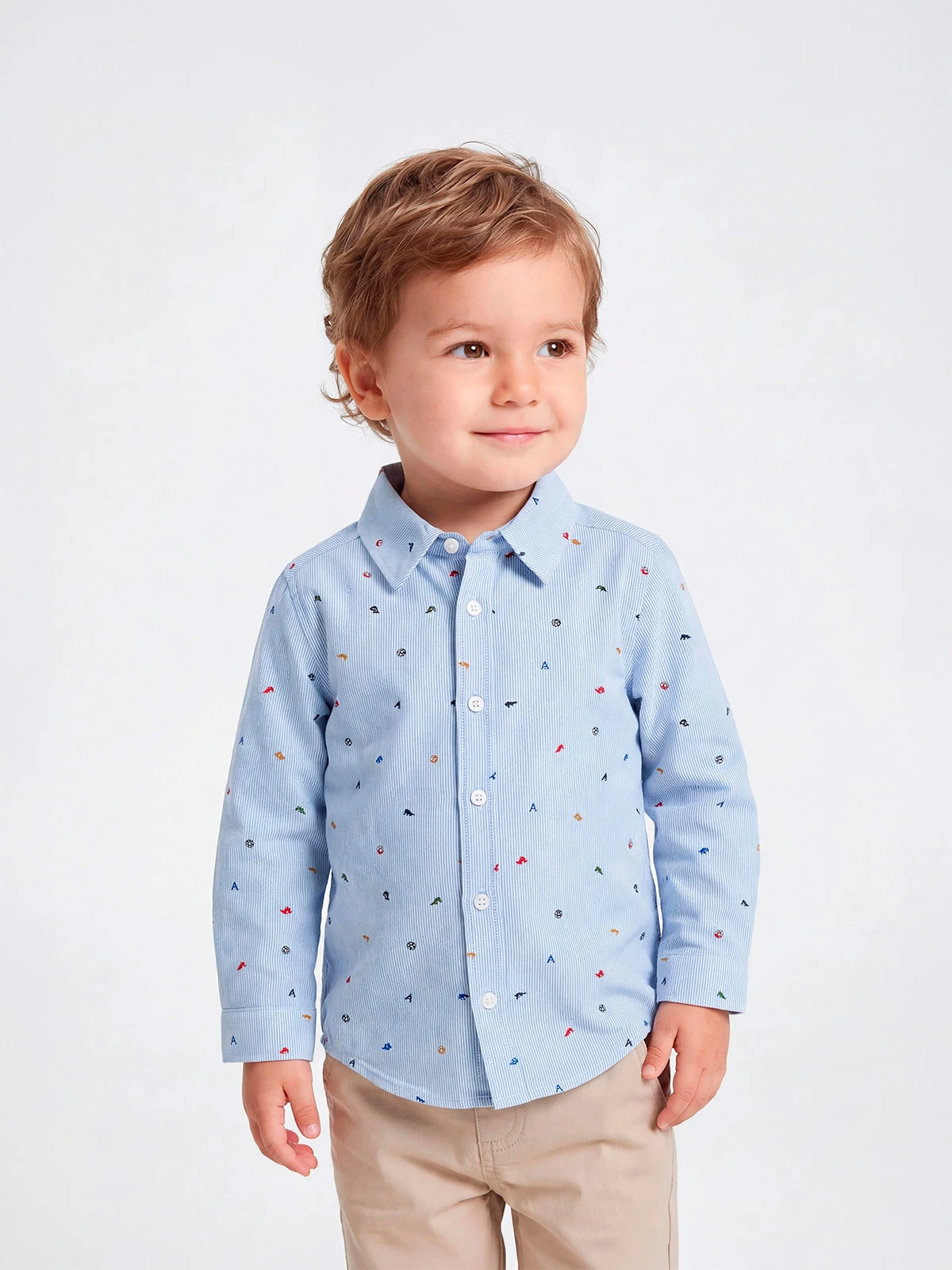 CAMISA MANGA LARGA ALGODÓN NIÑO BABY HARVEST - 1