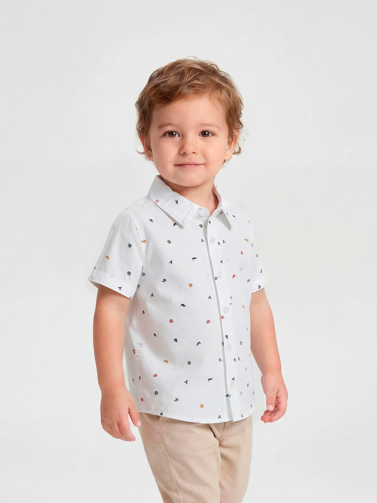 CAMISA MANGA CORTA ALGODÓN NIÑO BABY HARVEST PRINT - 1