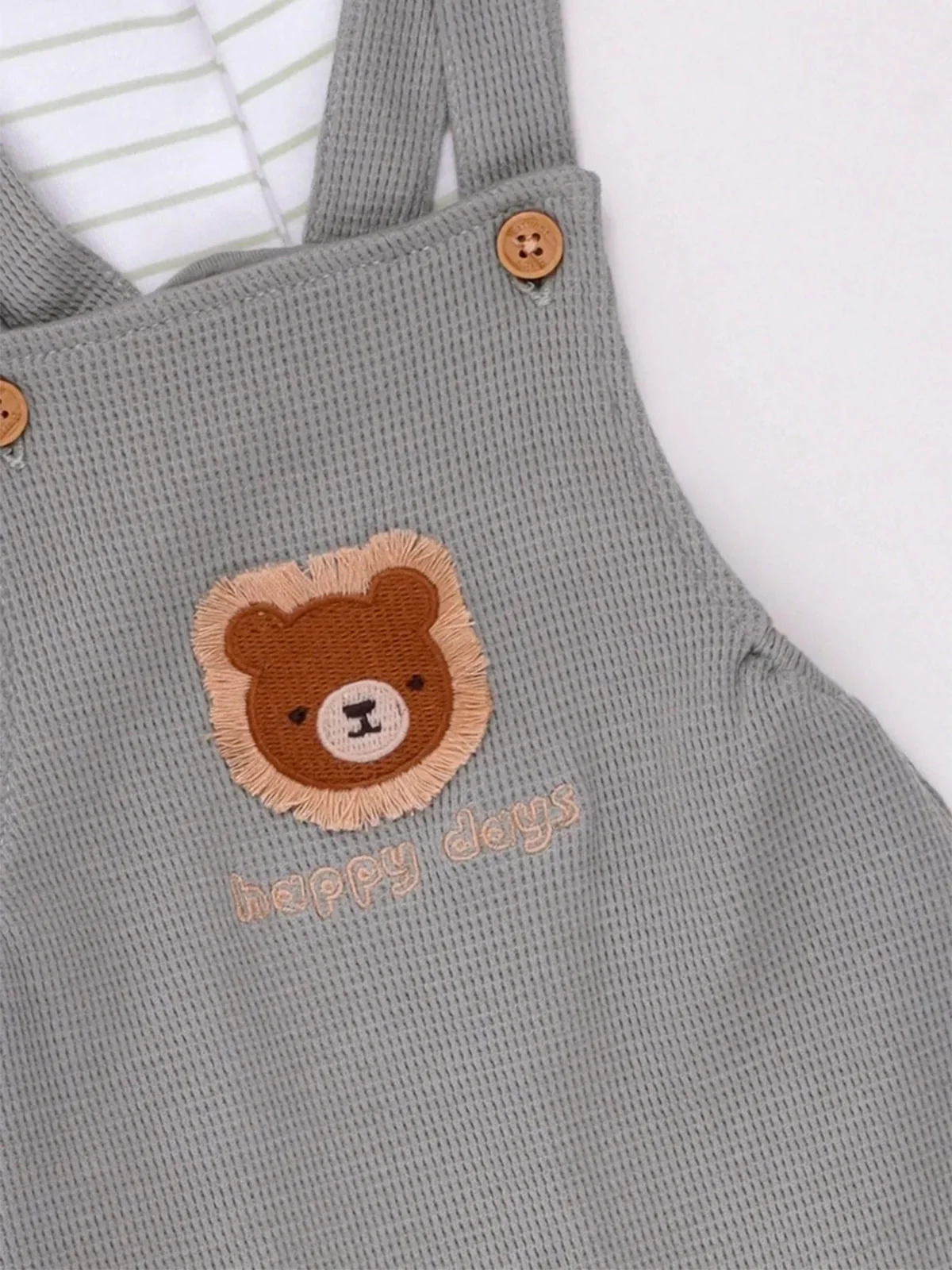 CONJUNTO BEBÉ NIÑO BABY HARVEST BODY ALGODÓN + JARDINERA - 4