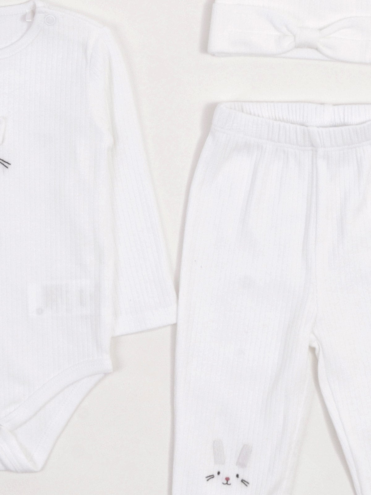 CONJUNTO RIB FIRST BODY + PANTALÓN + GORRO BEBÉ NIÑA BABY HARVEST - 3
