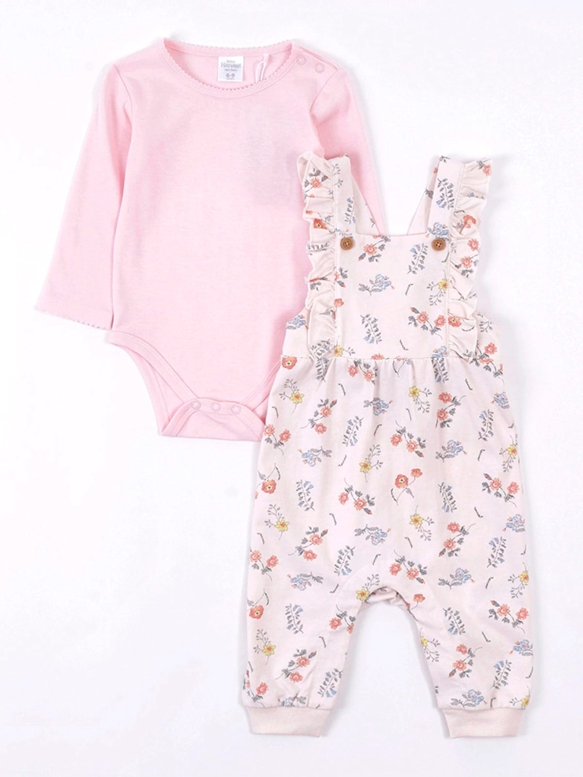 CONJUNTO PETAL BLUSA + PANTALON + VINCHA BEBE NIÑA BABY HARVEST - 1