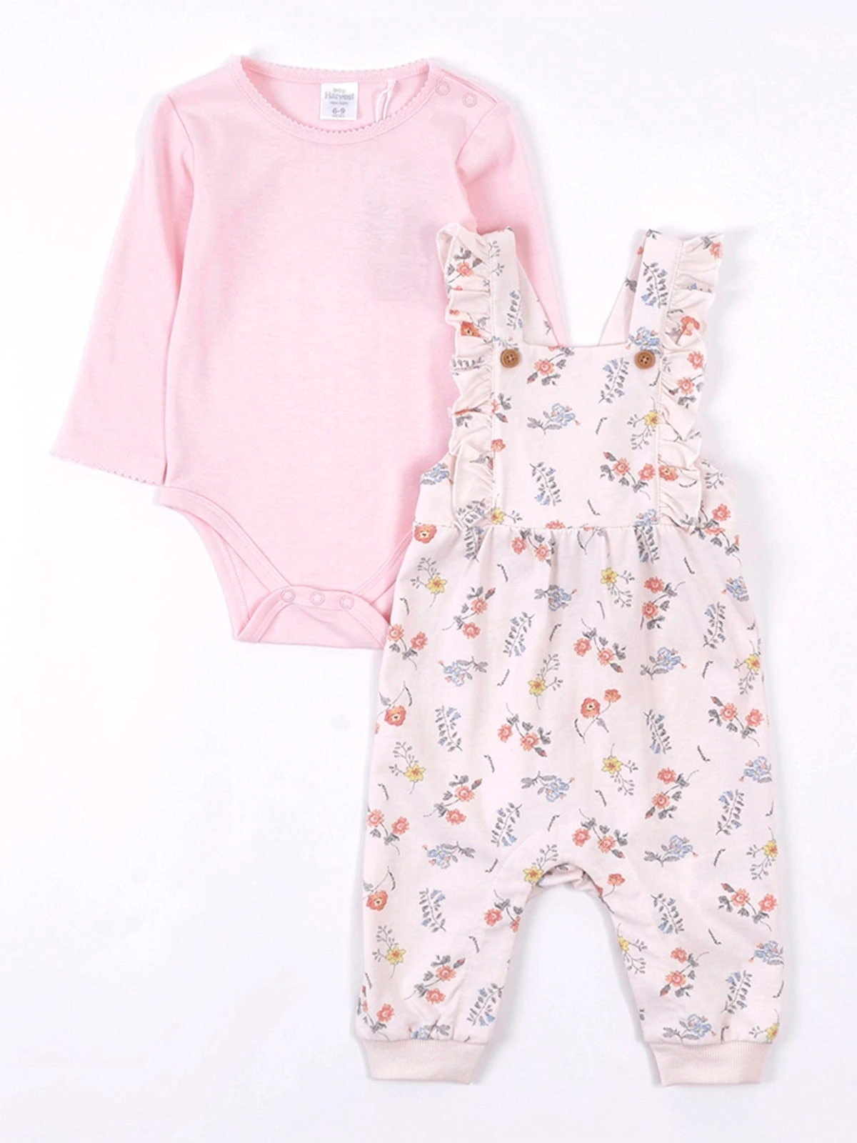 CONJUNTO PETAL BLUSA + PANTALON + VINCHA BEBE NIÑA BABY HARVEST - 1