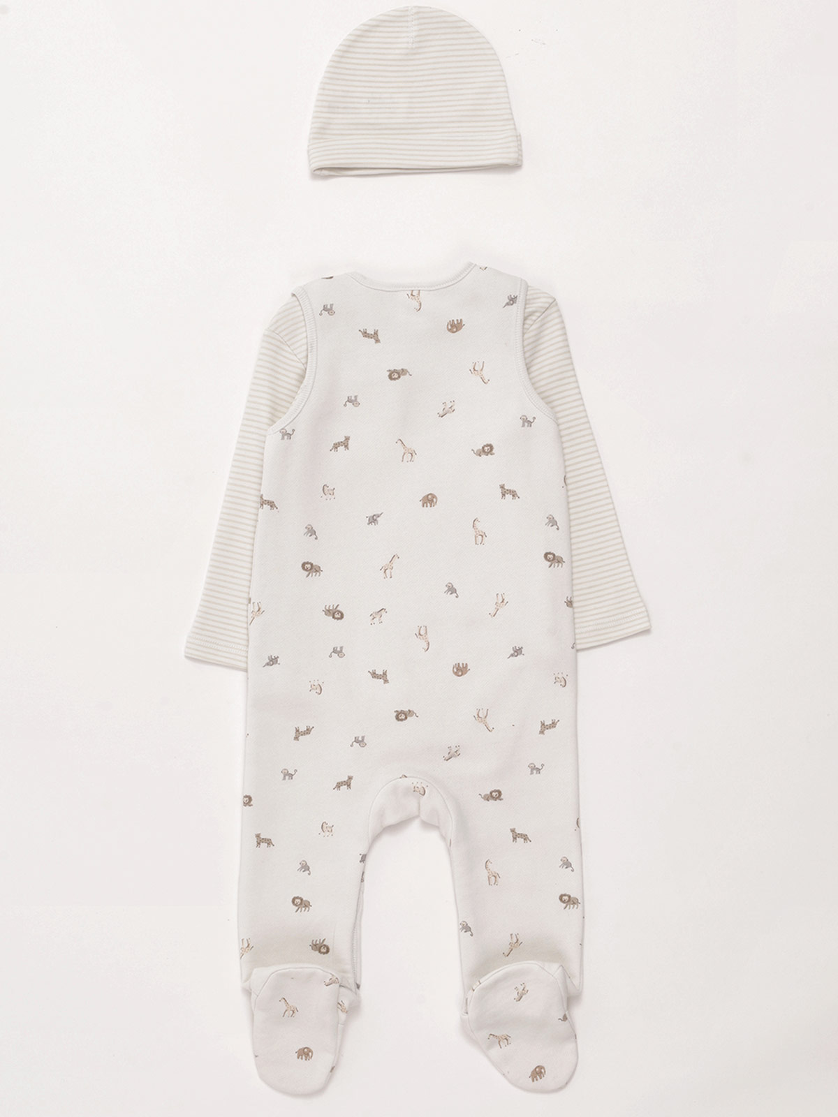 CONJUNTO BODY + ENTERIZO + GORRO ALGODÓN NIÑO BABY HARVEST - 2