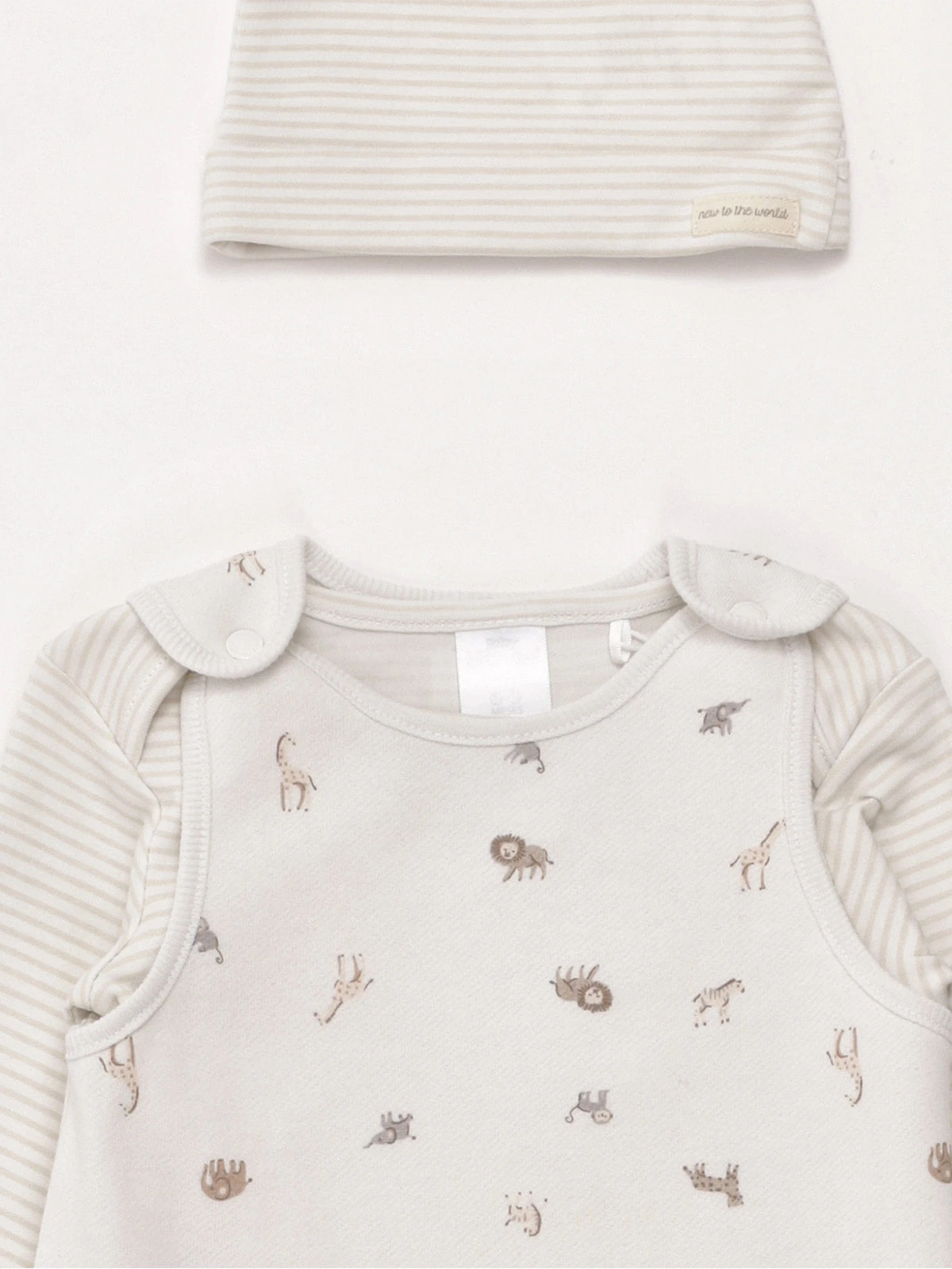 CONJUNTO BODY + ENTERIZO + GORRO ALGODÓN NIÑO BABY HARVEST - 3