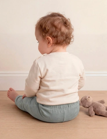 CONJUNTO POLERA FRENCH TERRY + PANTALON BEBE NIÑO BABY HARVEST - 2