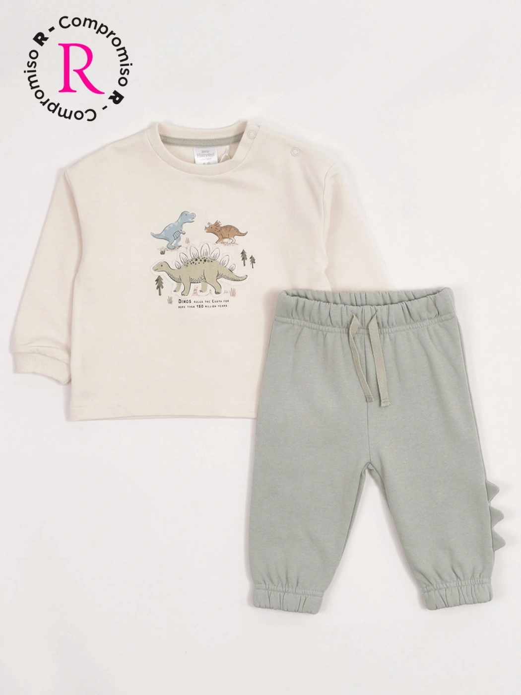 CONJUNTO POLERA FRENCH TERRY + PANTALON BEBE NIÑO BABY HARVEST - 3
