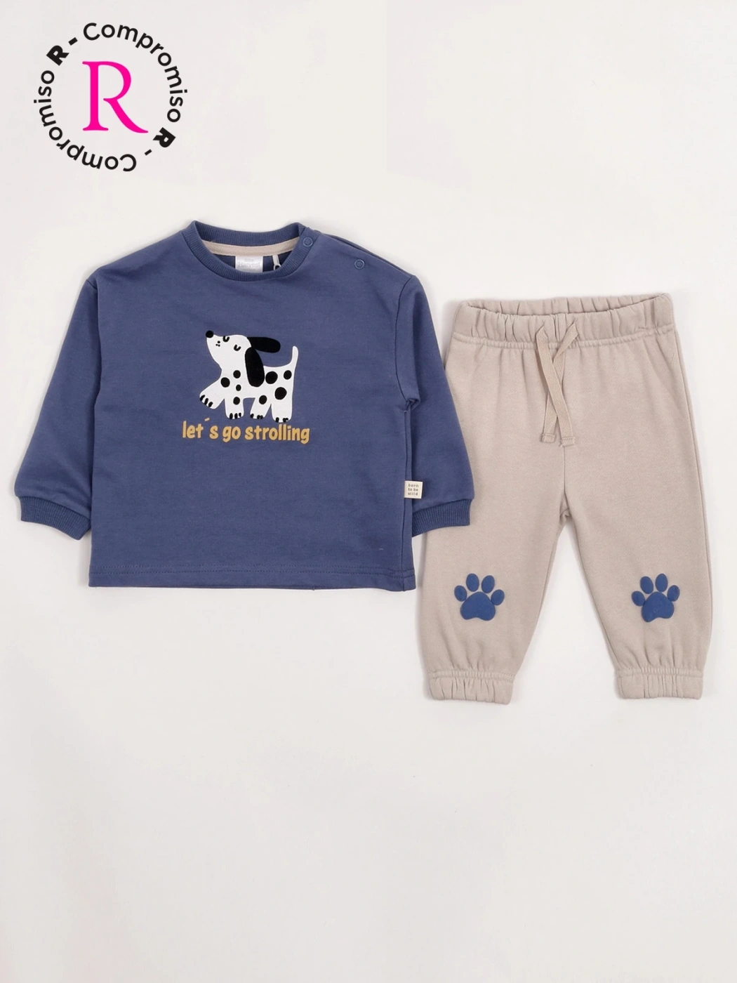 CONJUNTO POLERA FRENCH TERRY + PANTALON BEBE NIÑO BABY HARVEST - 3