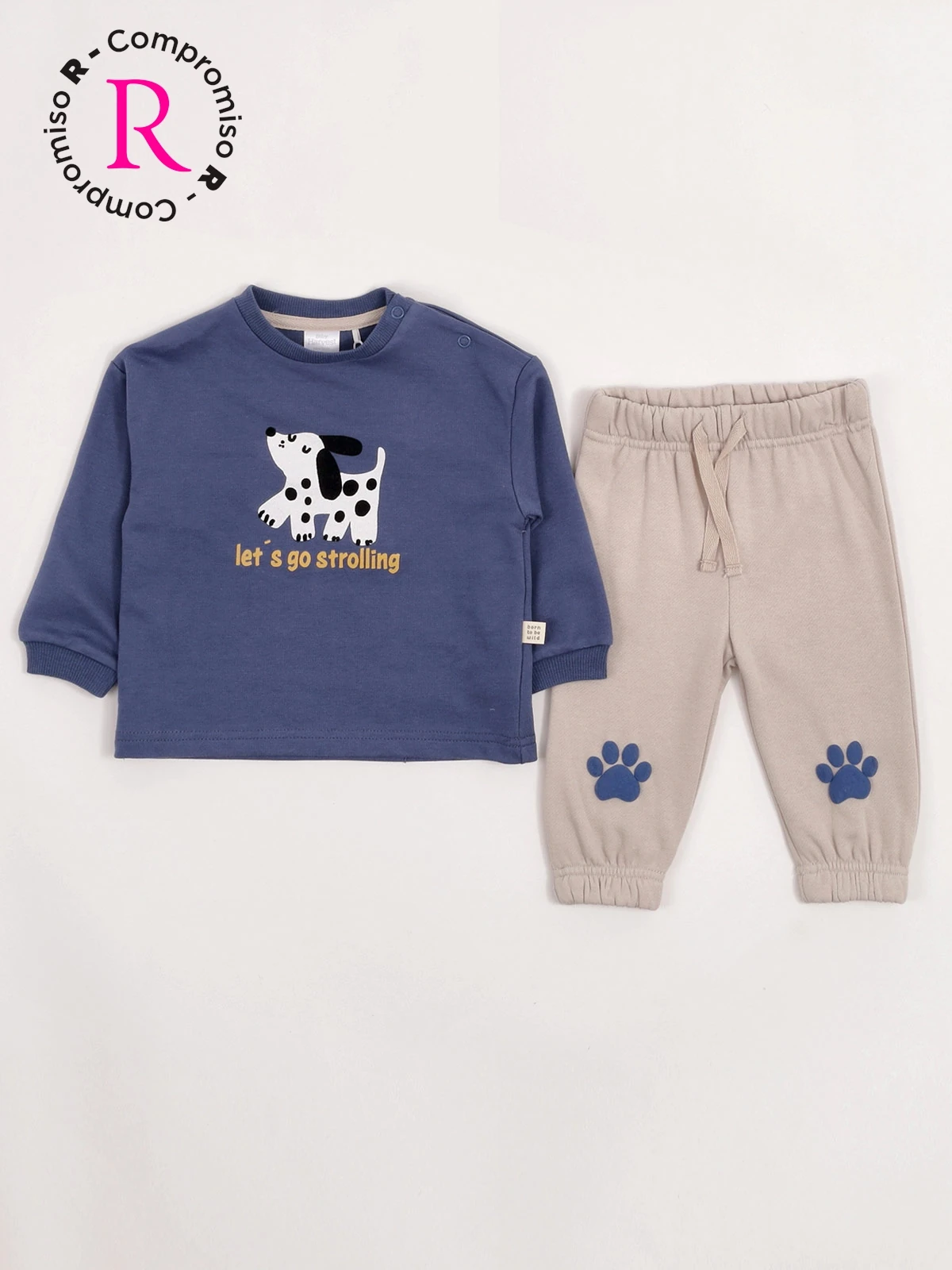 CONJUNTO POLO + PANTALÓN + BABERO ALGODÓN NIÑO BABY HARVEST - 1