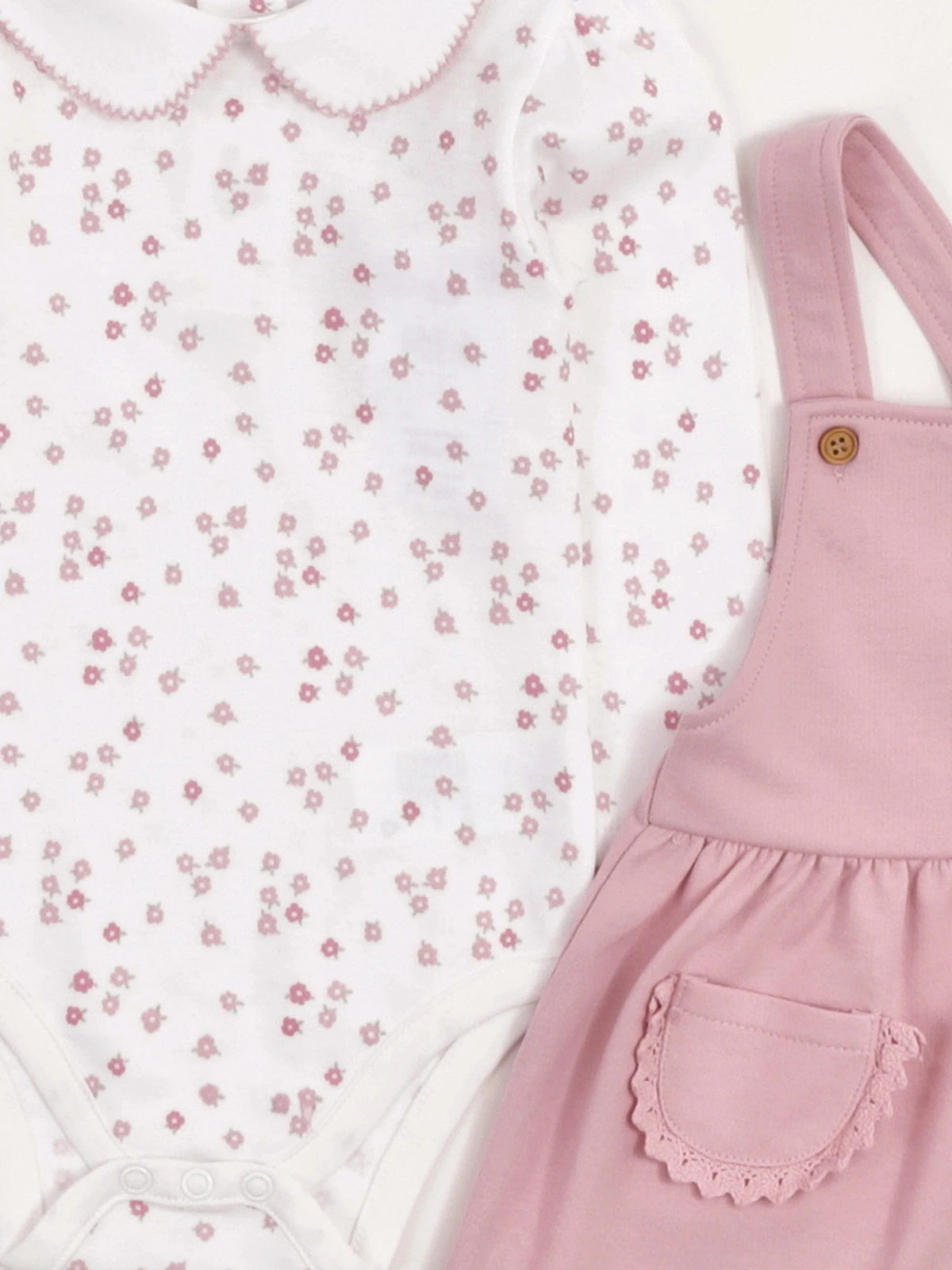 CONJUNTO BODY + JARDINERA ALGODÓN NIÑA BABY HARVEST - 5