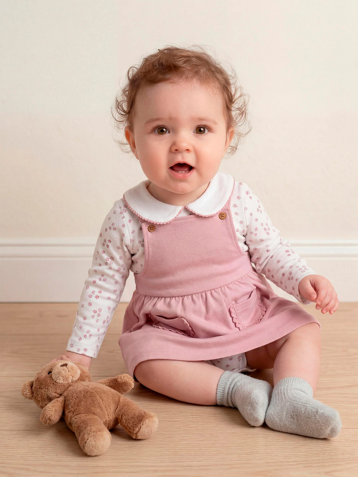 CONJUNTO BODY + JARDINERA ALGODÓN NIÑA BABY HARVEST - 1